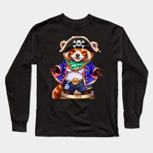 Pirates red panda Long Sleeve T-Shirt